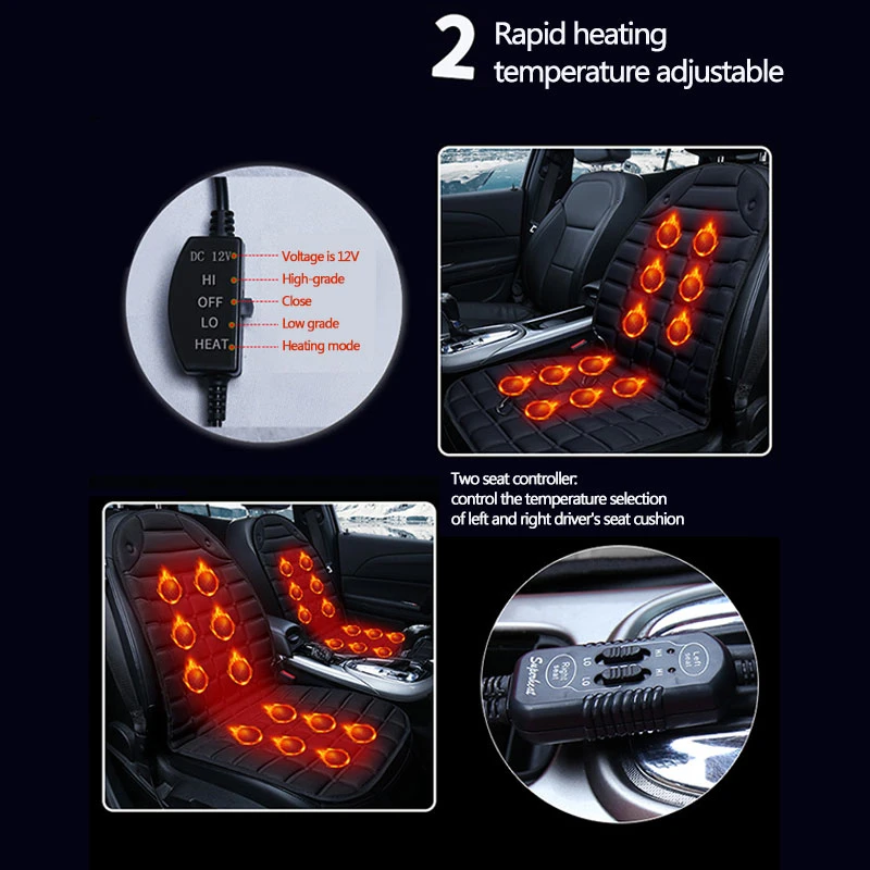 Автомобильная подушка для сиденья с быстрым подогревом 12 В Электрический коврик