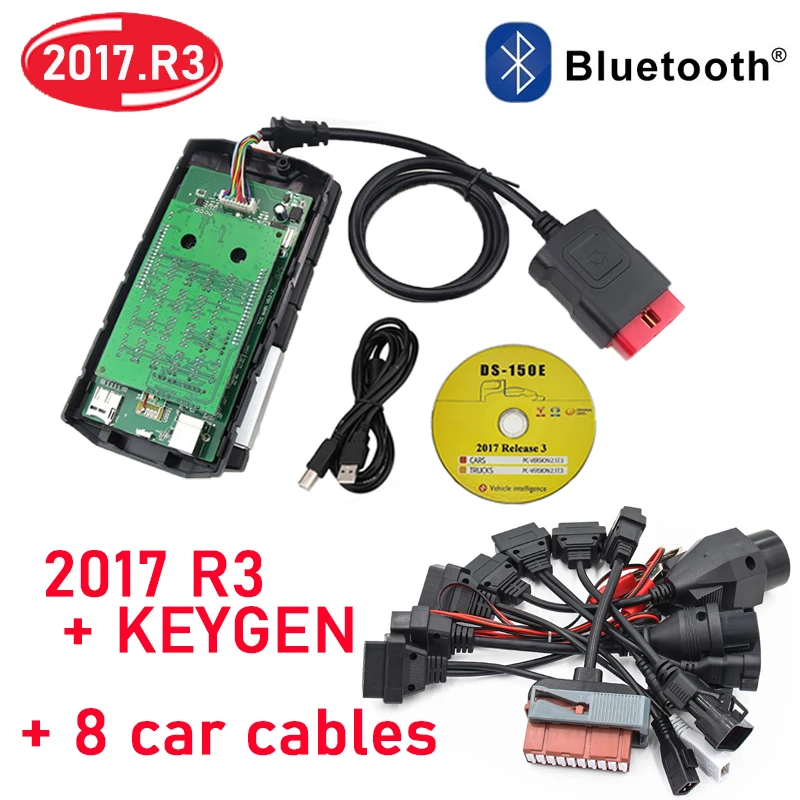 

Считыватели кодов delicht Ds150e 2020,23, диагностические инструменты 2018.R0 OBD2 VCI 2017 R3 с бесплатным генератором ключей, совместимые с Bluetooth, vd, сканирующ...