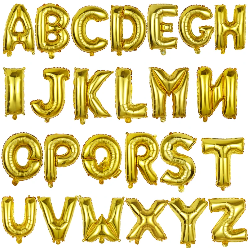 16 дюймов розовое золото алфавит искусственный шар для детской вечеринки на день