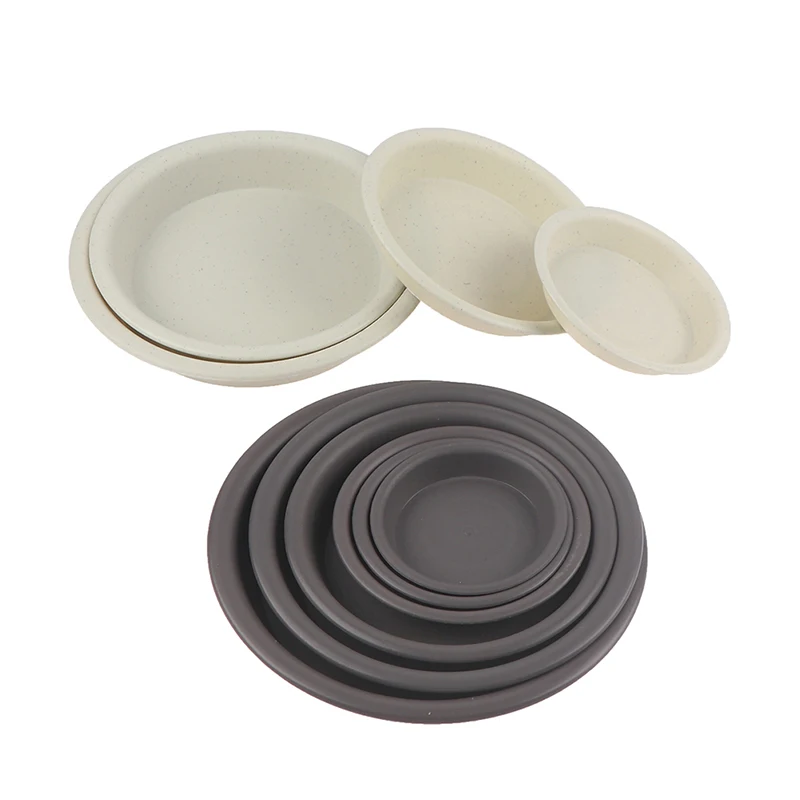 1 шт. круглый пластиковый поднос для цветочных горшков синий Мерле коричневый