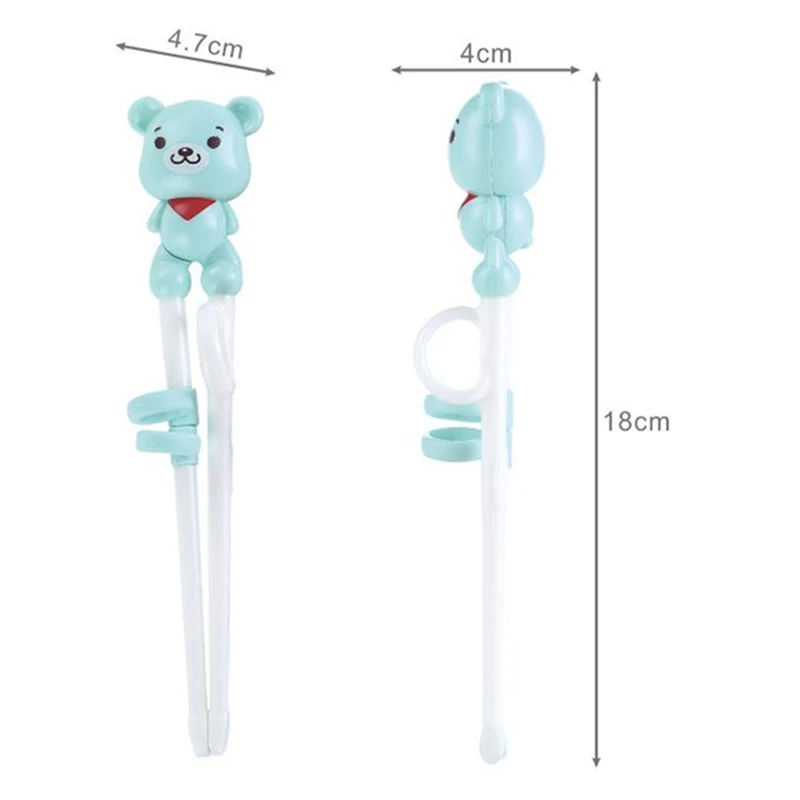 Обучающие палочки для еды 1 пара милых розовых/синих палочек китайские | Дом и сад