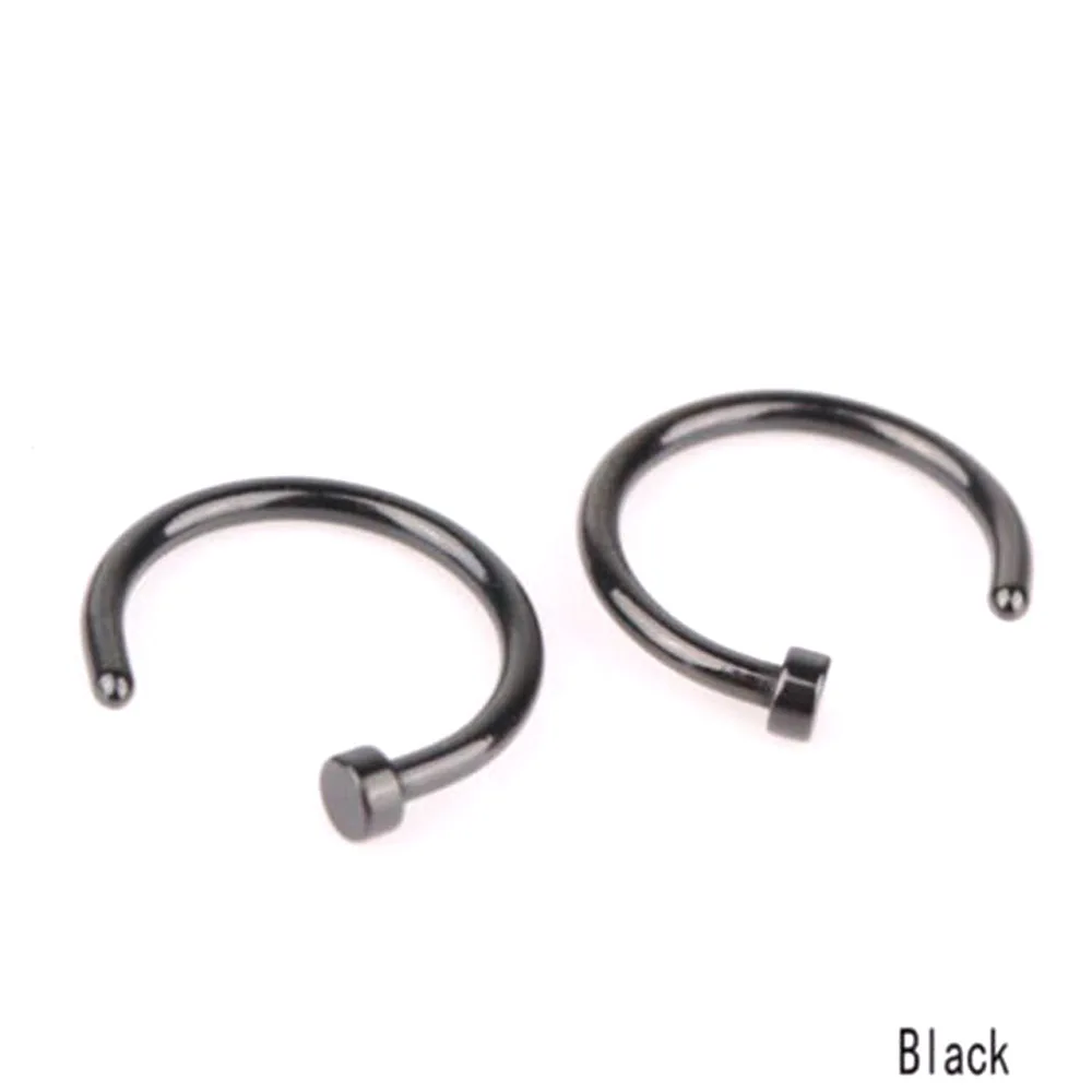 Модная поддельная перегородка медицинский из титанового сплава кольцо для пирсинга носа Серебро Золото Кольца для носа для женщин девочек Сережка для пирсинга в перегородку носа ювелирные изделия 1 шт
