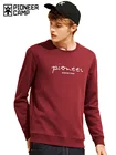 Пионерский лагерь письменная вышивка мужская толстовка бренд одежда повседневныйв зимняя флисовый теплый свитшот для мужчин зеленый красный  AWY702298