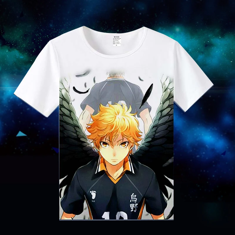 Футболка Haikyuu для мальчиков модная Повседневная рубашка с рисунком аниме