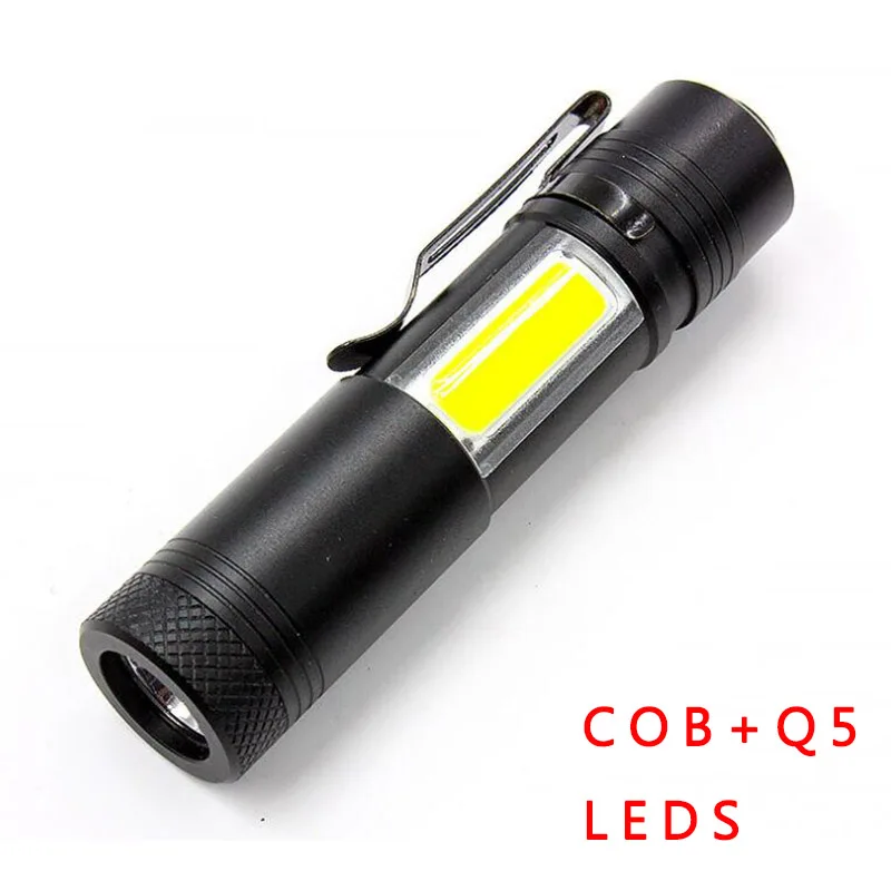 

Q5+COB LED Mini Flashlight Powerful Portable Lanterna Zoomable Flash Lights Hand Torch Flash Lamp Camping