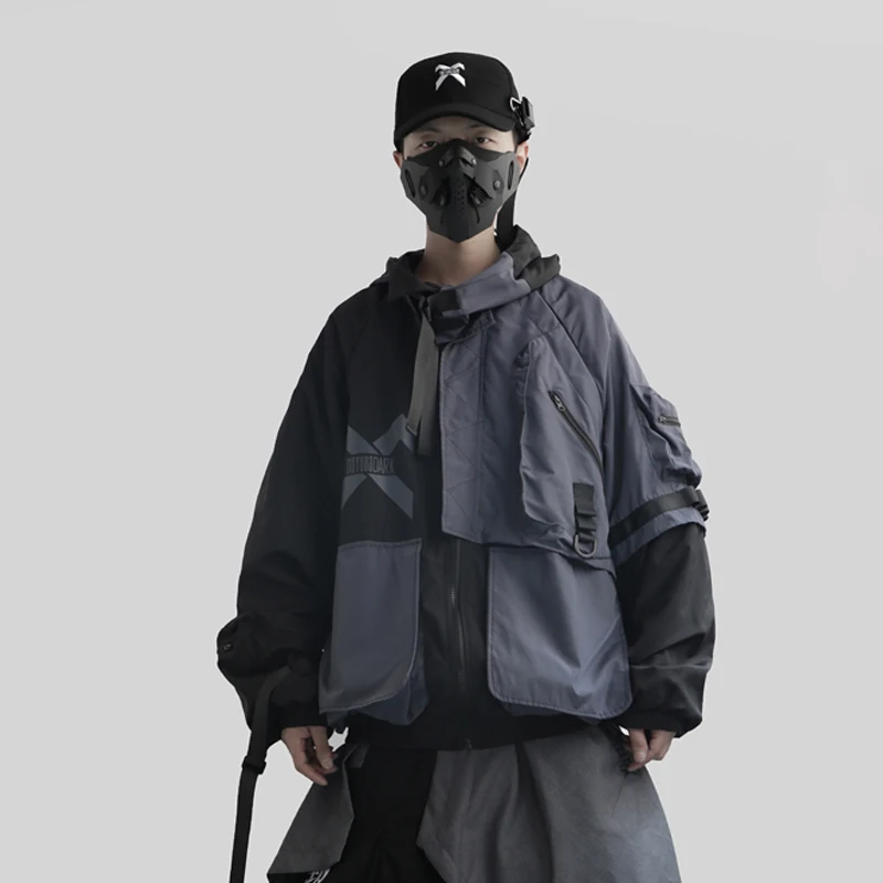 Мужская зимняя куртка Techwear с несколькими карманами | одежда