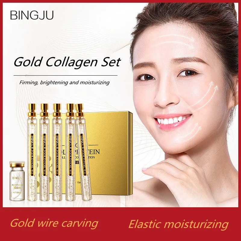 

Face Wrinkle Master Care Gold Protein Peptide Face Line Carving Essence Combination Skin Care Products Anti Aging Firm Skin