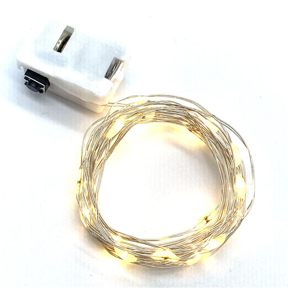 

1M 2M LED Holiday Fairy Lights LED Copper Wire String Battery Three Gear Dimming Christmas Party Wedding Decoration Dropshiping