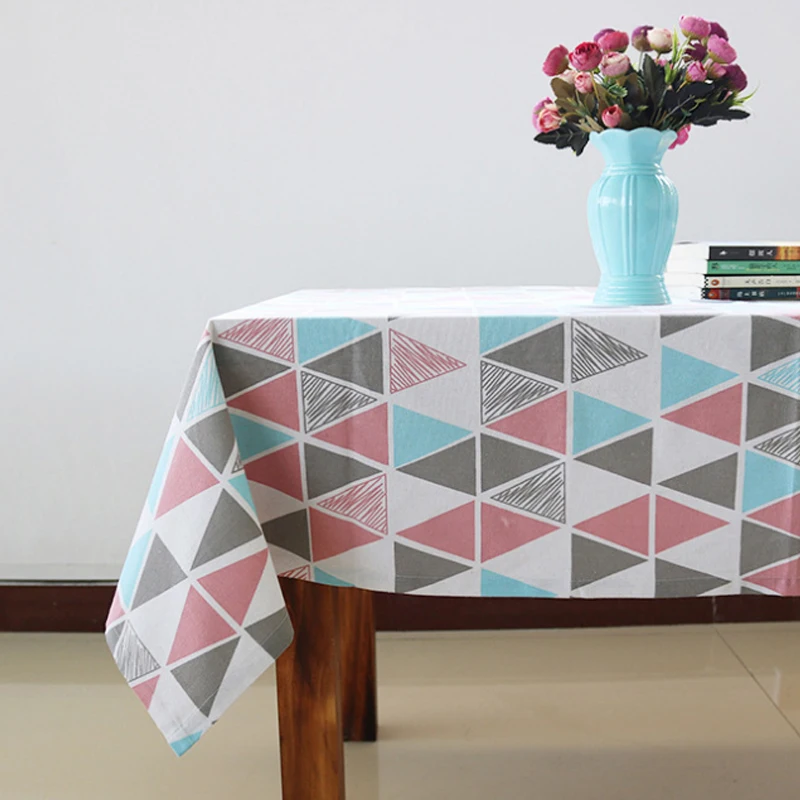 Романтическое украшение для дома скатерть из хлопка и льна высокое качество