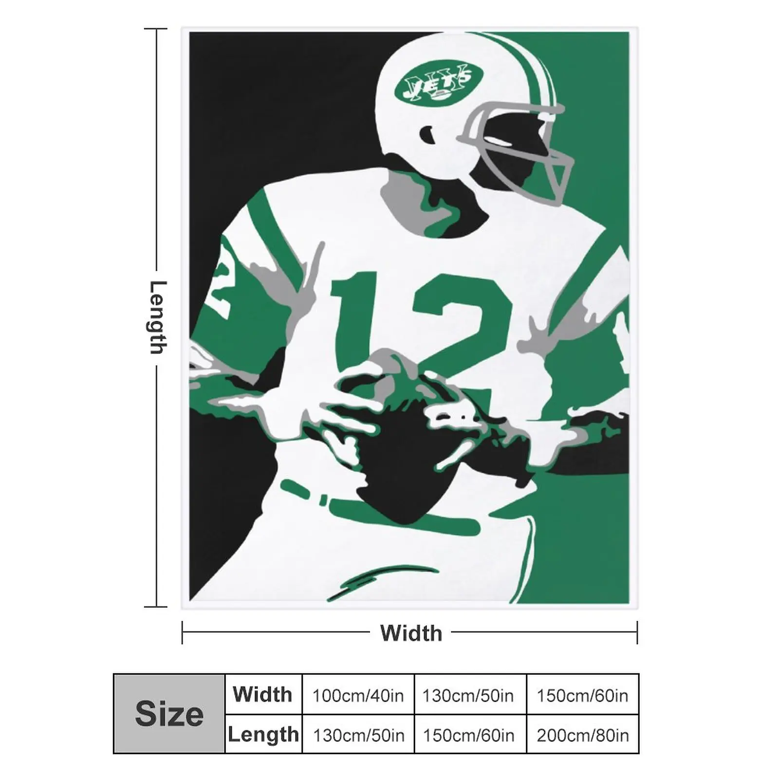 

Blanket 12 Joe Namath Ultra Soft Micro Fleece Cozy Lightweight Microfiber Flannel All Season Living Room Bedroom Vertical