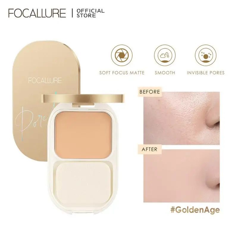 

3 Colors Smooth Face Foundation Powder Invisible Pores Pressed Powder Oil Control Natural Finish Concealer Setting Powder