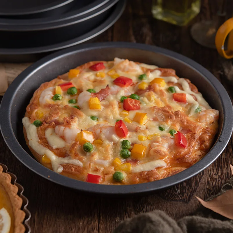 Bakerdream круглая форма для кекса 6/8 дюймов поддон пиццы из углеродистой стали поднос