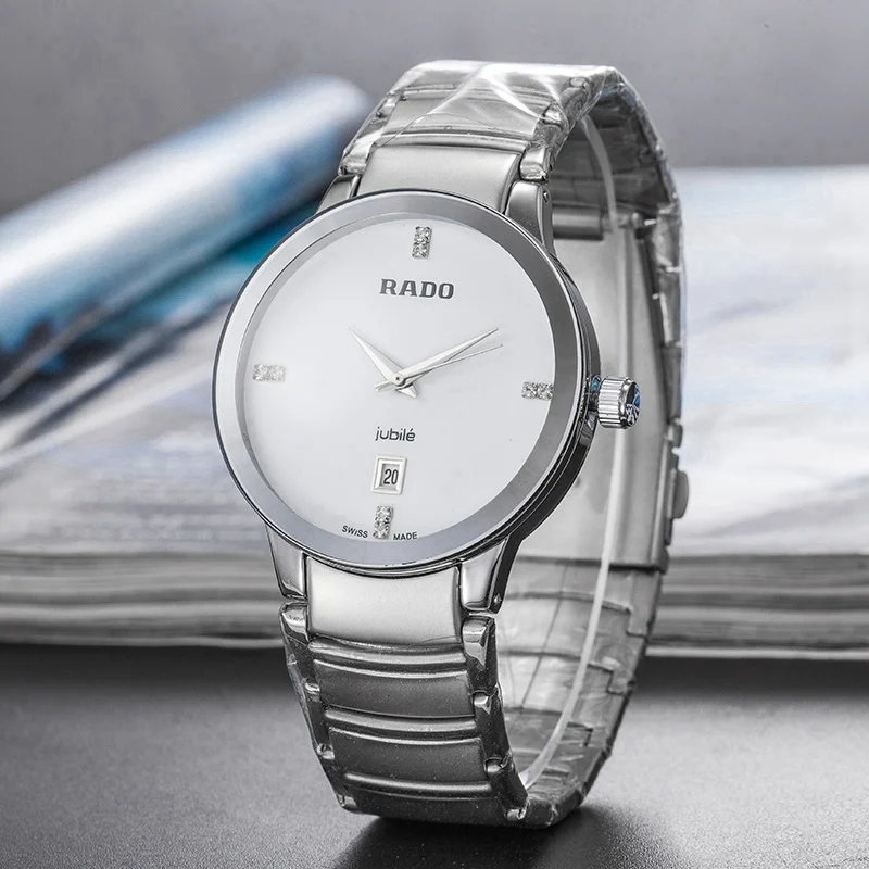 

luxury brand rado watch designer Simple fashion luxury men ladies Quartz watch waterproof stainless steel style unisex watches