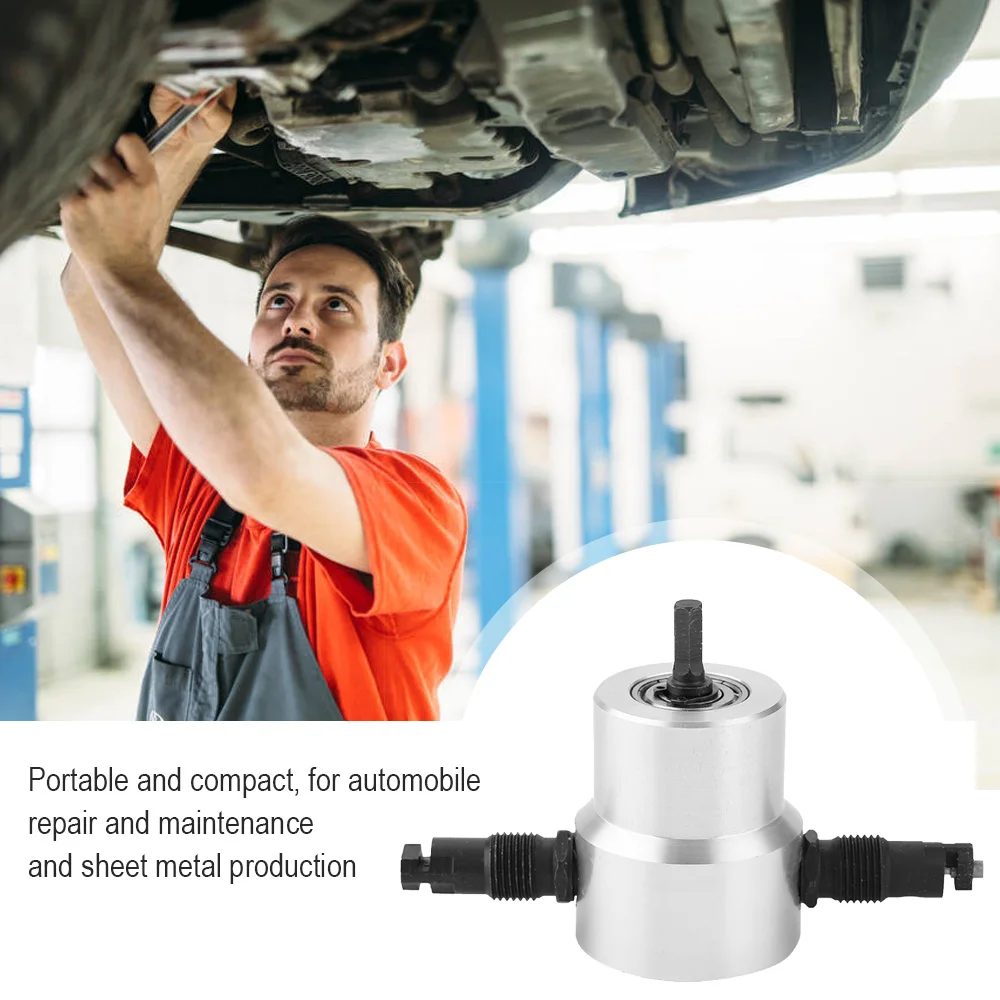 

Nibbler Double Head Sheet Metal Cutter Adapter Drill Attachment Power Tools Accessaries for Electric Drill
