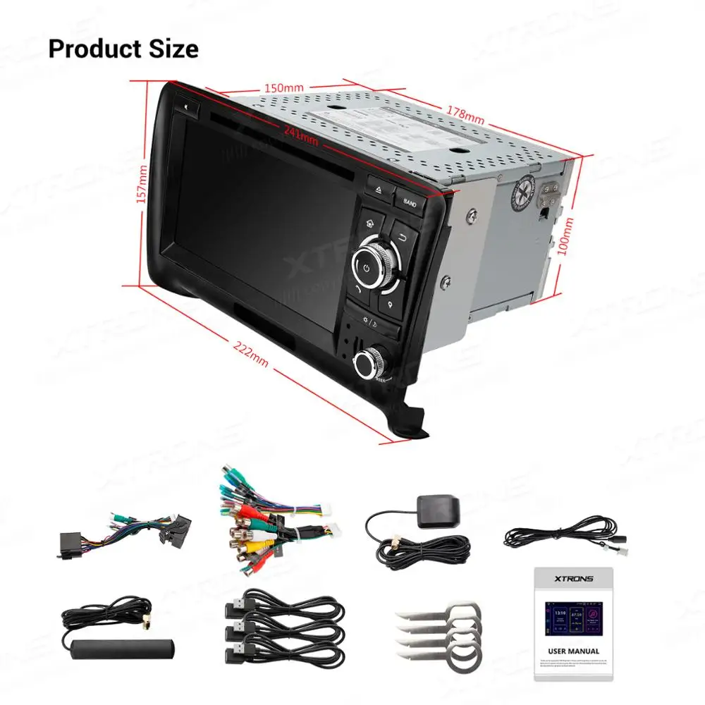 XTRONS Android 10 0 Qualcomm Bluetooth 5 GPS-навигация Радио автомобильный DVD-плеер для Audi TT MK2 8J 2006 2007