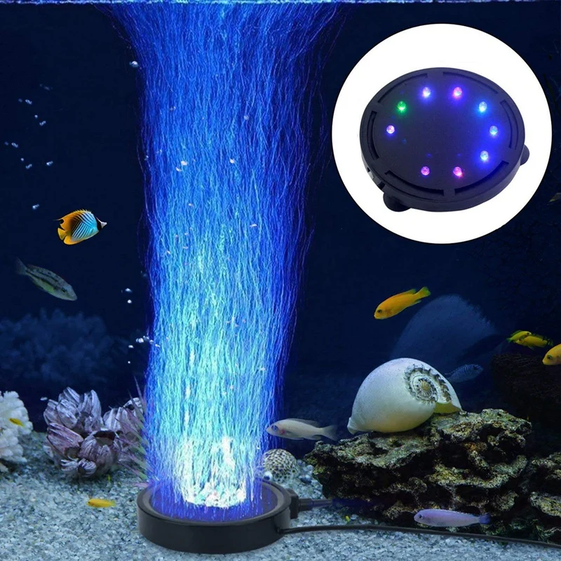 Aquarium Bubble Light Air Stone LED Pump Lamp(US Plug) | Дом и сад