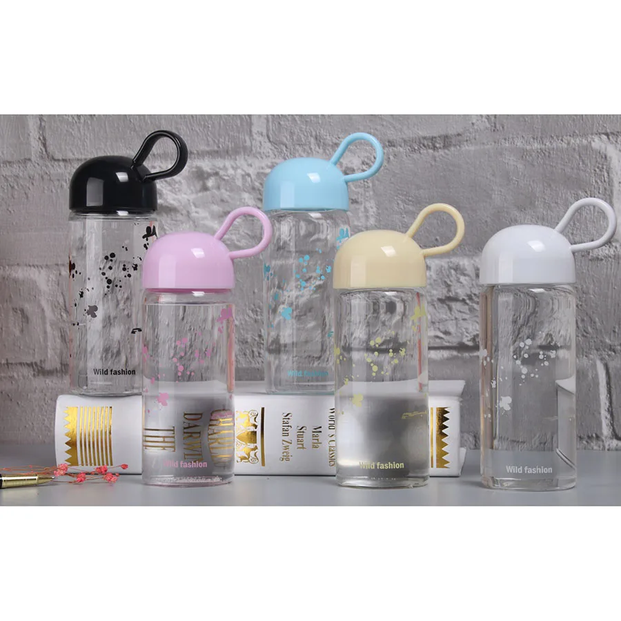 Корейская стеклянная бутылка для воды прозрачная Милая мини-бутылка студенток
