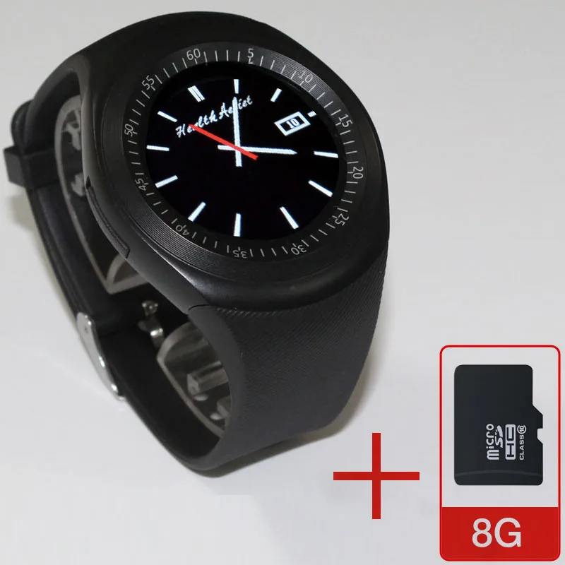 black add 8g Умные часы для мужчин android с сенсорным экраном y1 sim карта smartwatch часы с WhatsApp Facebook фитнес-трекер pk v8 - Цвет: black add 8g