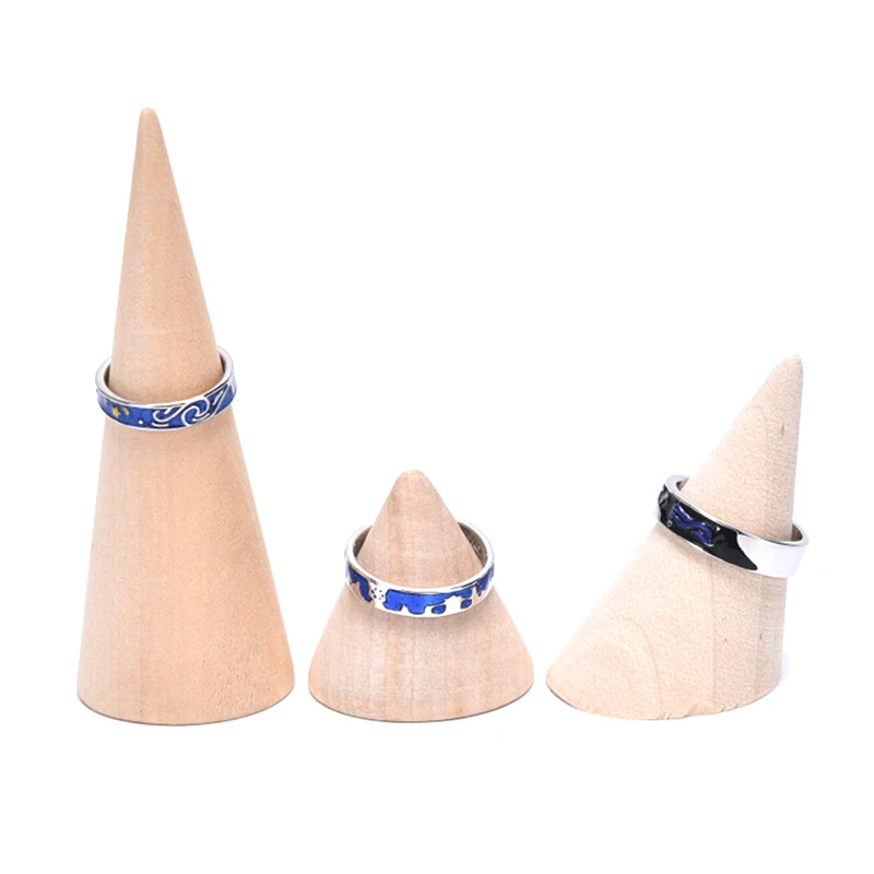 5 стилей натуральное дерево кольцо палец Витрина Стенд Органайзер держатель