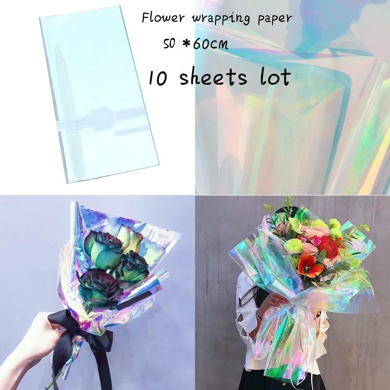 10 листов 60*50 см радужная пленка для изменения цвета ультратонкая прозрачная