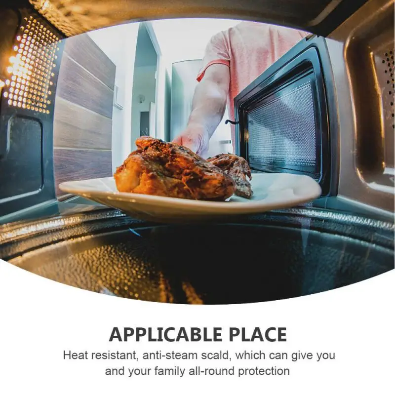 

Cute Oven Mitts Heat Resistant Microwave Oven Glove Silicone Baking BBQ Potholders Non-slip Oven Mitts Baking Accessories