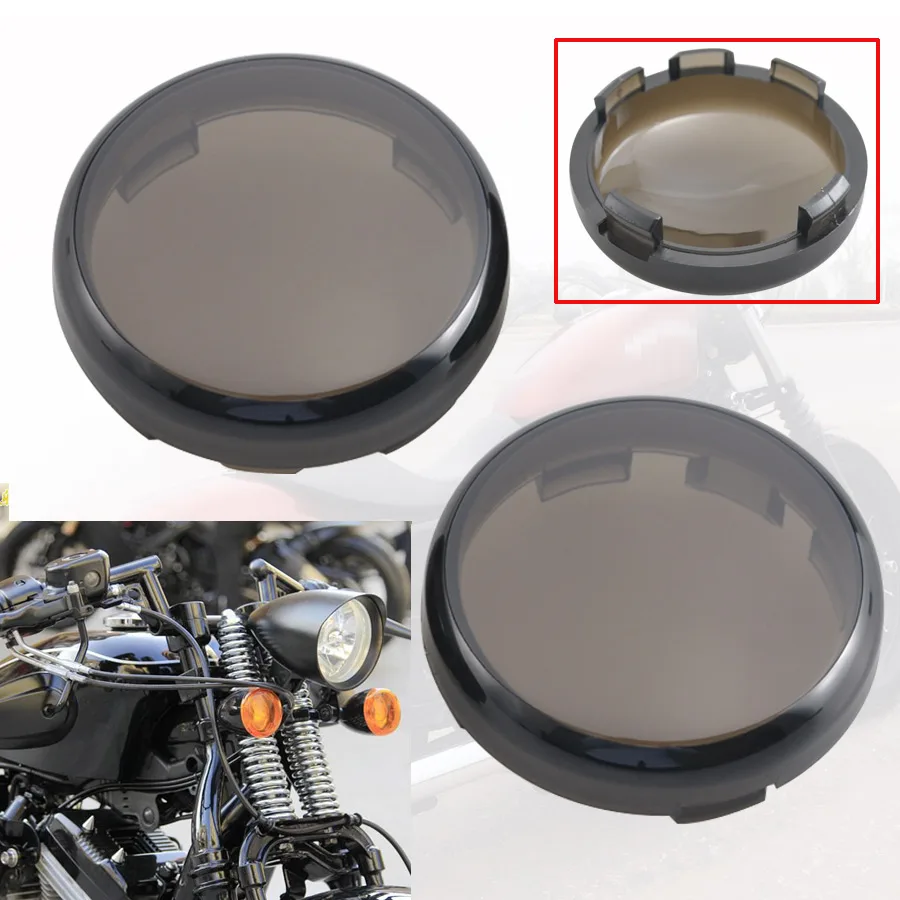 

Указатель поворота для мотоцикла, световая Крышка для объектива дыма для Harley Dyna Softail Sportster 883 1200 Road King Heritage, новинка
