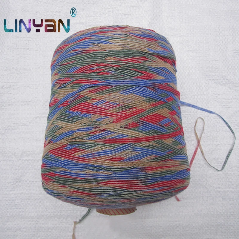 Оптовая продажа 250 г/лот лента из хлопка и льна для вязания пряжа ручного крючком