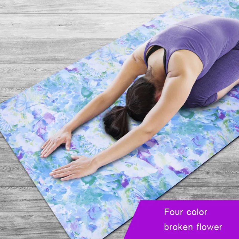 5 мм Cuihua мягкий высокий отскок ТПЭ печати замшевый коврик для занятий йогой 184x66 см