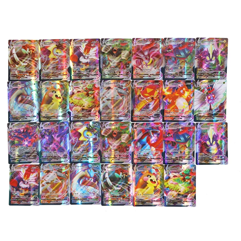 Карты Pokemon V Vmax GX MEGA TAG 10-300 шт. французская версия Боевая карта команды EX детский