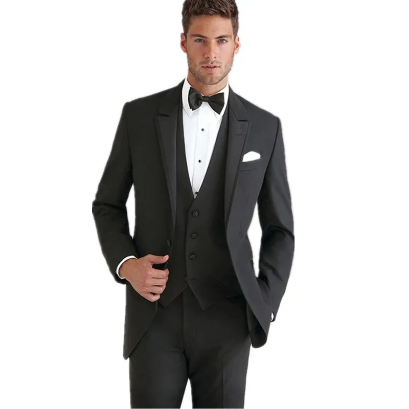 

Красивый темно-серые мужские формальные костюмы Бизнес обувь, изготавливаемая на заказ жениха Свадебные Slim Fit смокинг Ternos Masculino (куртка + шта...