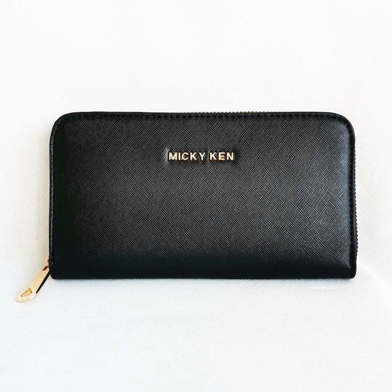 

Кошелек MICKY KEN для мужчин и женщин, модный брендовый удлиненный бумажник для мальчиков и девочек, дамская сумочка черного цвета