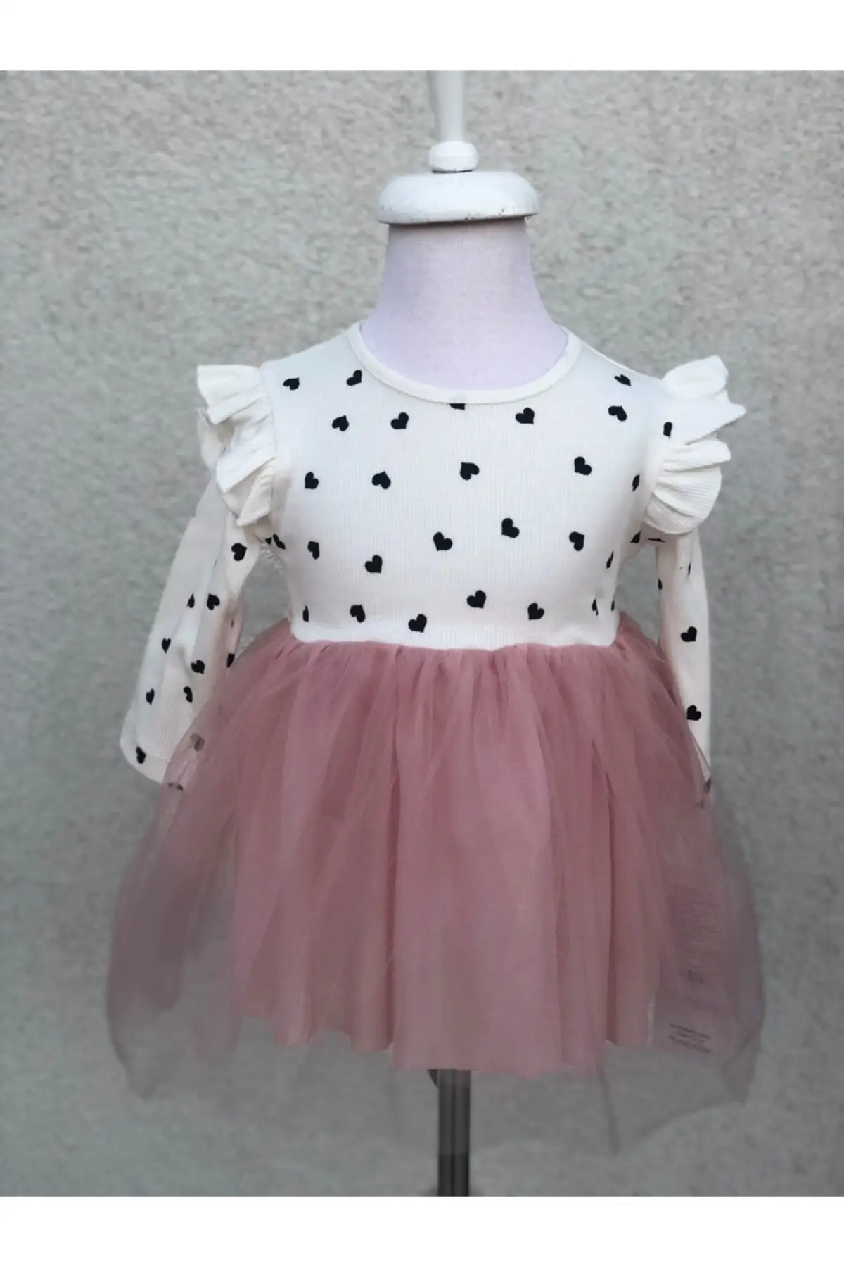 

Baby girl Pink CONFIDENTIAL Heart Detail Dress