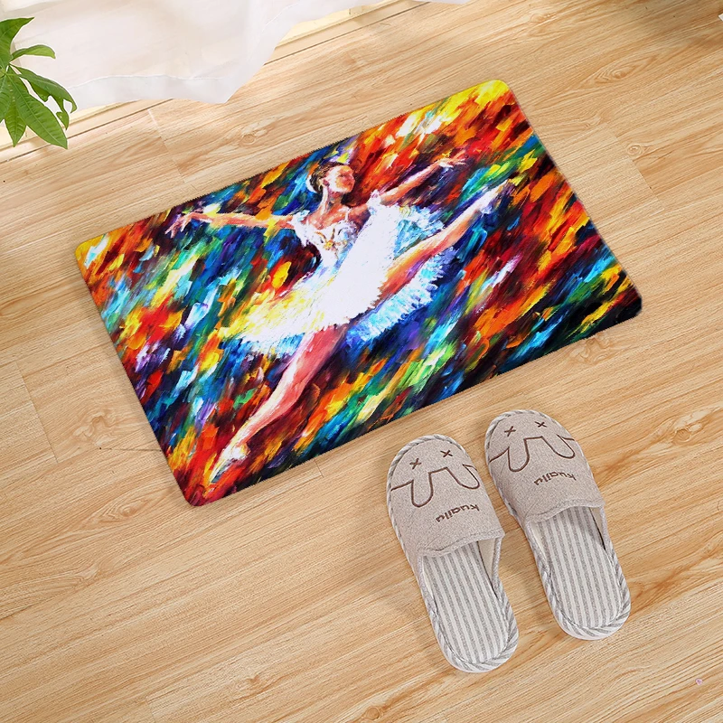 Новый цветной коврик с рисунком и принтом нескользящий напольный дверной для