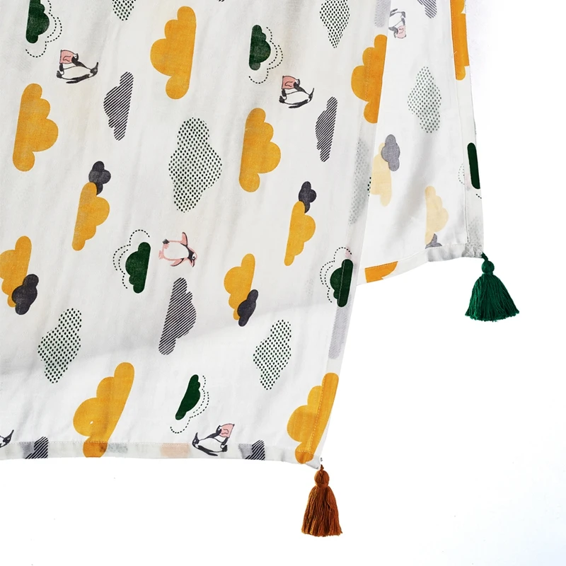 Теплое Двухслойное одеяло марля летнее бамбуковое хлопковое детское