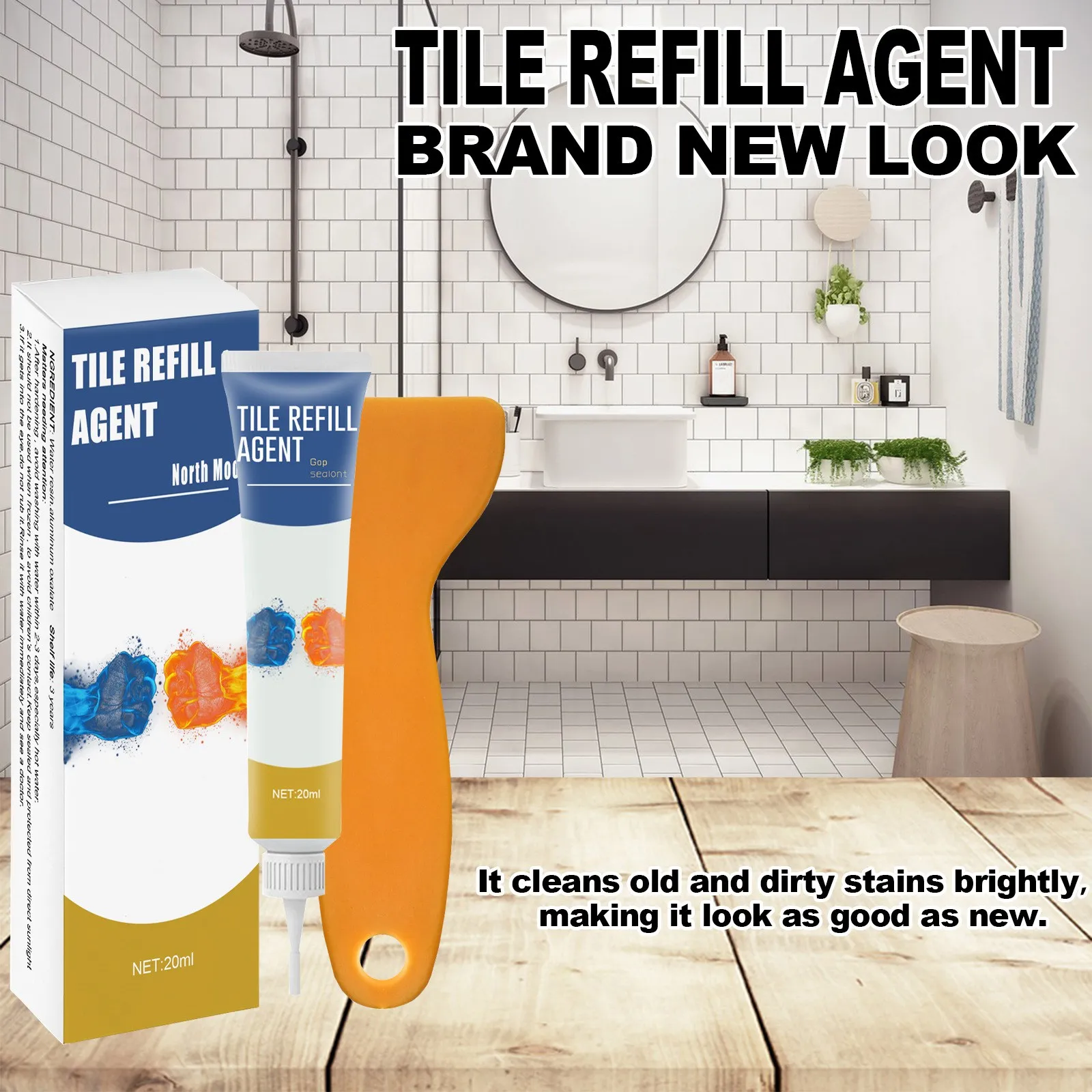 Transparent Tile Gap Repair Agent White Refill Grout Pen Filling Agents Wall Porcelain Bathroom Paint Cleaner Sealing paste |