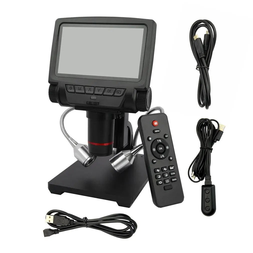 Цифровой USB/совместимому с HDMI/AV микроскоп ADSM301 5 дюймов Встроенный Дисплей