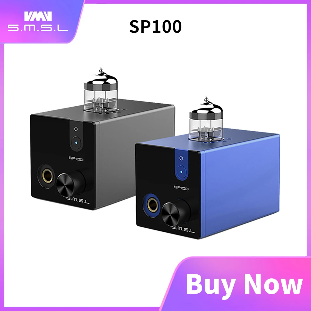 Трубчатый усилитель для наушников SMSL SP100 мощный Hi End стерео 6N3 с управлением