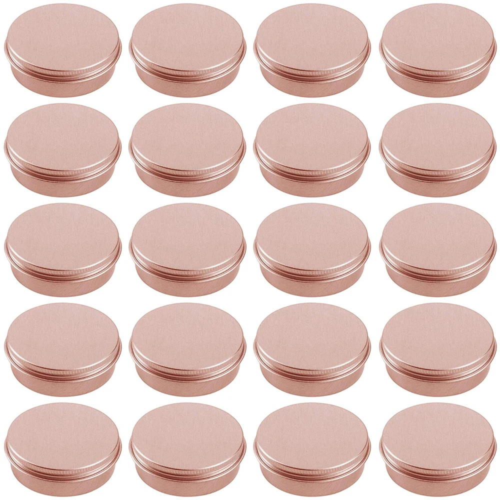 

100pcs 60g 2oz Rose Gold Aluminum Tin Jars Metal 60ml Empty Cosmetic Face Care Eye Cream Lip Balm Gloss Packaging