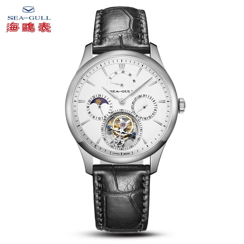 

Seagull Men's Watch Tourbillon Mechanical Watch Sun phase Multifunctional Mechanical Luxury Brand Watch 818.937