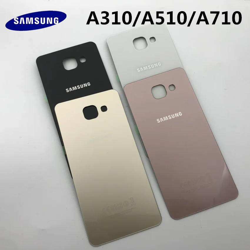 Для samsung Galaxy A3 A310 A5 A510 A7 A710 задняя крышка батарейный чехол 3D стекло задняя крышка корпус крышка задняя дверь чехол Замена