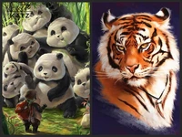 diamond painting giant panda cross stitch home decoration animal pictures diamond mosaic tiger embroidery diy painting by number