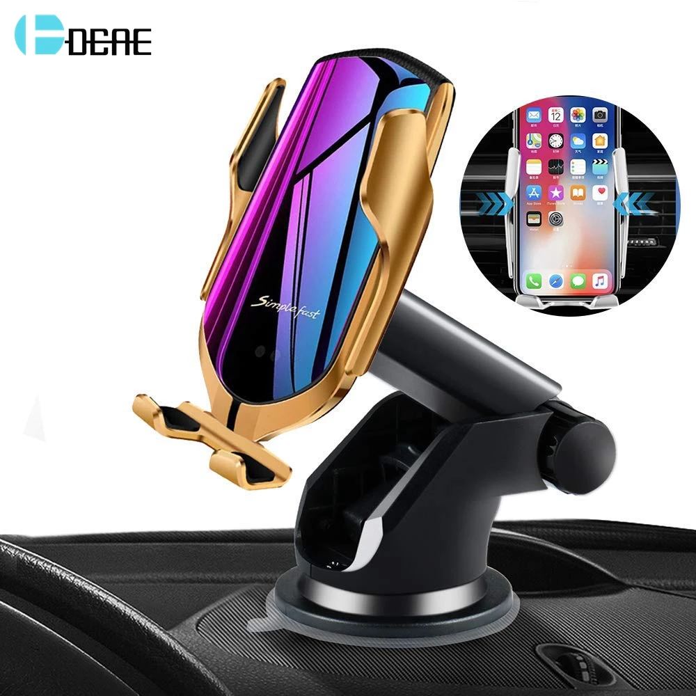 

Wireless Car Charger Mount Automatic Clamping 10W Fast Charging Air Vent Phone Holder for iPhone 14 13 12 11 XR X 8 Samsung S22