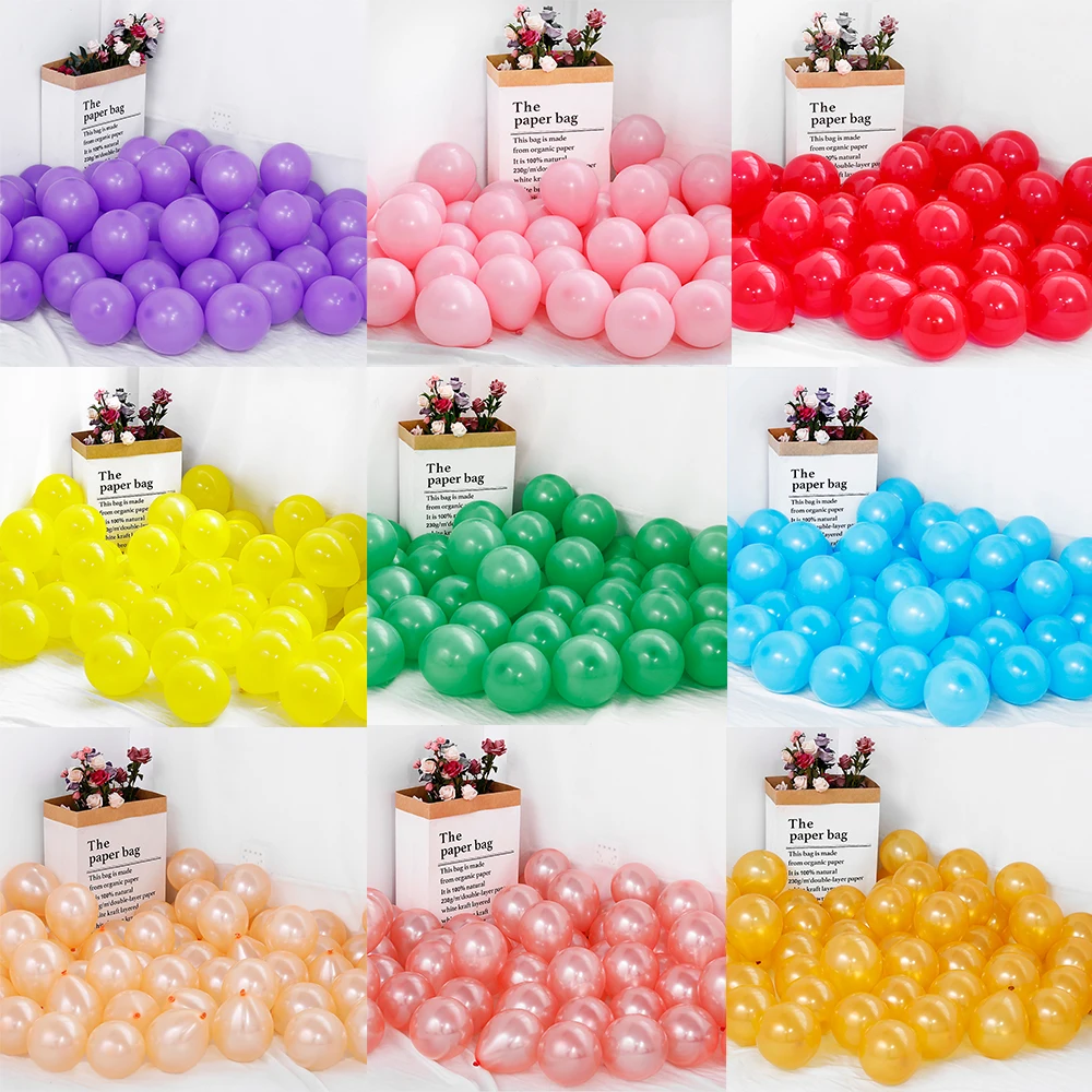 Жемчужные матовые латексные воздушные шары 5/10 дюймов утолщенные круглые розовые