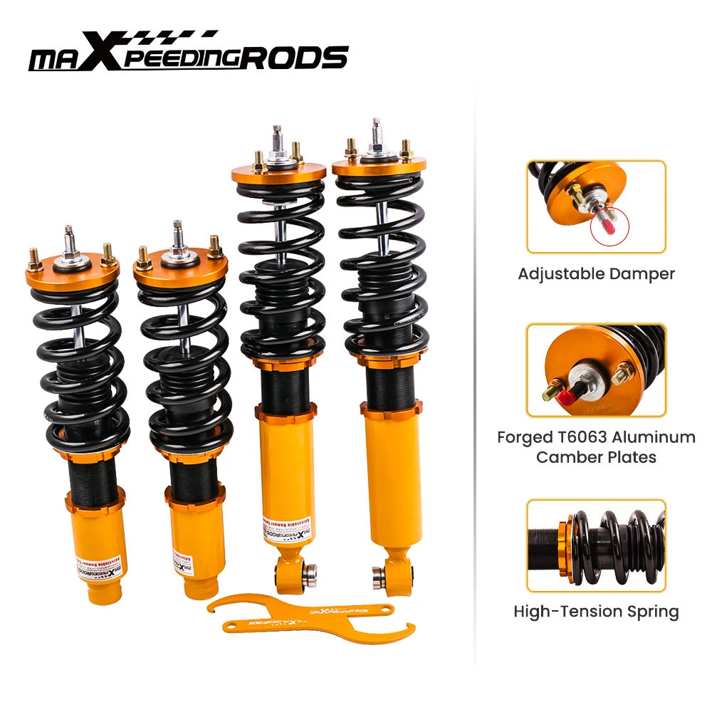 

4pcs Strut Coilovers 24 levels Adjustable Coilover Damper Kits For Honda CR-V 1996-2001 Suspensions Shock Absorber Spring