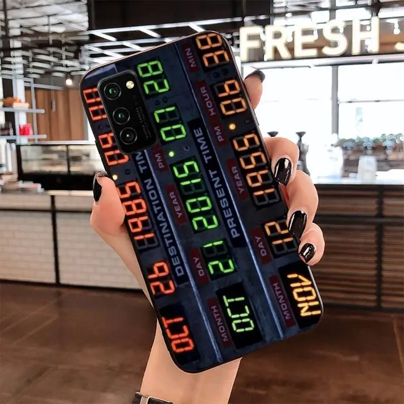 

HPCHCJHM back to the Future Soft black Phone Case for Samsung S20 plus Ultra S6 S7 edge S8 S9 plus S10 5G lite 2020