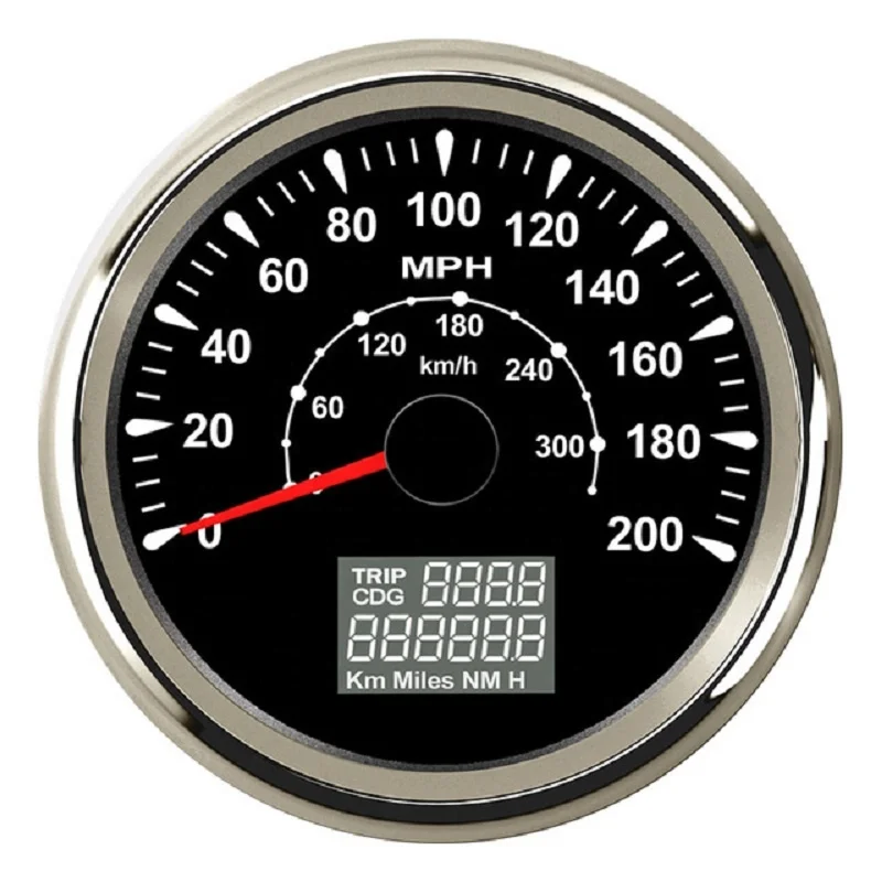

85mm Needle GPS Speedometer 200MPH Odometer 12V 24V With Sensor