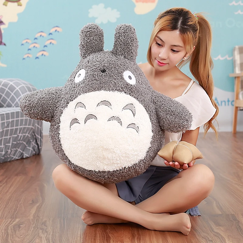 

30-70cm kawaii Totoro Plush Toys Japanese style Studio Ghibli Anime Cat Stuffed Animal Long My Neighbor Pillow for Kids Doll