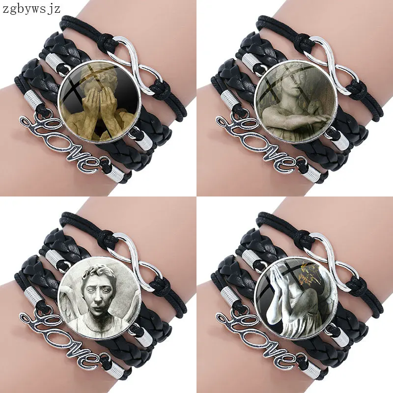 Для женщин и девочек ювелирное изделие стеклянный кабошон многослойный черный