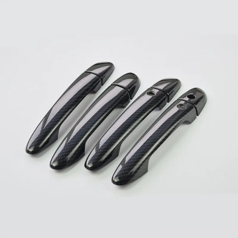 1 комплект из углеродного волокна Наружная ручка двери автомобиля крышка дверная
