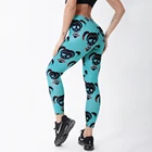 Новое поступление, женские Синие леггинсы с принтом клоуна для тренировок и бега, спортивные Леггинсы, женские Стрейчевые брюки для фитнеса